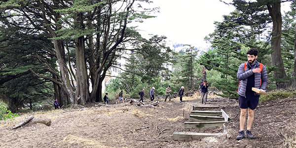 Group hiking in SF